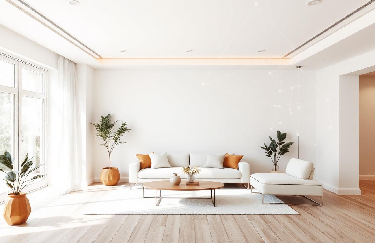 AI spatial map overlaying a refined interior